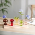 thumbnail image 5 of Glasseam 3.6” – 4.5” Mushroom Propagation Multicolor Glass Vase, Set of 5, 5 of 6