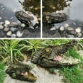 thumbnail image 5 of JINSIJU Resin Crocodile Head Simulation Shape Sculpture Craft Animal, 5 of 7
