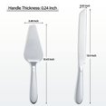 thumbnail image 4 of Set para cortar tartas Eisinly Wedding con acero inoxidable plateado, 4 of 7