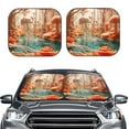 thumbnail image 2 of Sikiie Fantasy Underwater Jellyfish Print Foldable Car Windshield Sun Visor, Car Window Sunshade Suitable for Sedan, SUV and Truck Car Accessories-Medium, 2 of 6
