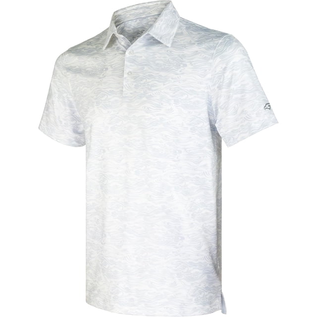 Chemises de Golf pour Hommes à Manches Courtes, Évacuation de l'Humidité, Ajustement Sec, Motifs Imprimés, Col à Revers, Performance Polo Chemises de Golf pour Hommes