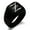 Black, variant on Stainless Steel Letter Z Initial Old English Monogram Engraved Engraved Square Flat Top Biker Style Polished Signet Ring