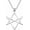 Hexagram Symbol N, variant on Unicursal Hexagram Symbol Necklace Stainless Steel Jewelry Unicursal Hexagram Necklace, Style T2429
