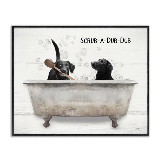Stupell Industries Bain pour Chien Citation "Scrub a Dub"