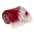 thumbnail image 2 of Nassau Collection Rectangular Handloom Throw Blanket - 52” x 67” - Red and White, 2 of 4