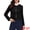 Black, variant on Women's Collarless Long Sleeve Outerwear Faux Suede Jacket M Brown