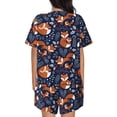 thumbnail image 3 of Rocae Cute Foxes for Two Piece Sleepwear Pajamas Sets for Women Soft Short-Sleeved Pjs with Lounge Shorts Medium, 3 of 9