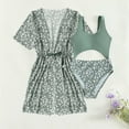 thumbnail image 2 of SUYIDA Girls Swimsuit Size 8 Ruffle Bikini Sets for Girls Spaghetti Strap Tankini for Girls 3 Piece Allover Printed Girls Bathing Suit&nbsp;cover Up, 2 of 3