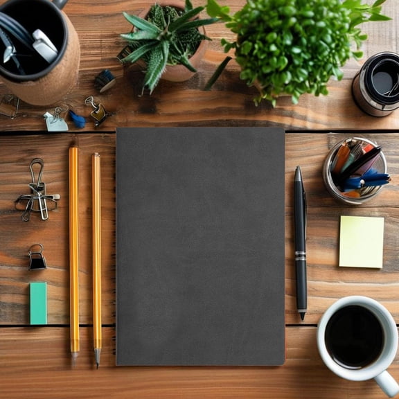Grid Notebook, Thickened Notepad Book Handbook, Small Fresh Leather Book, Stationery Supplies, High-Grade Paper for Smooth Writing, Durable Binding for Long-Term Use