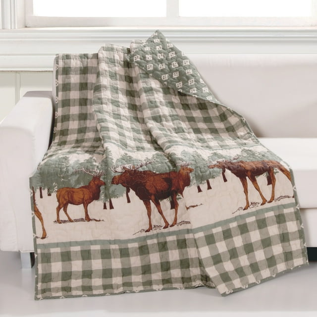 Greenland Home Fashions Greenland Home Moose Creek Quilted Throw Blanket, 50x60-inch