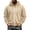 Khaki #50, variant on Men's Zip Up Hoodies Adjustable Drawstring Solid Hooded Jacket Fall Winter Lightweight Causal Athletic Jacket, L