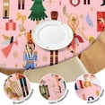thumbnail image 4 of Pink Christmas Nutcracker Pattern Round Fitted Tablecloth with Elastic Edge,Dining Table Cover Waterproof,Outdoor Round Tablecloth for Camping,Dining,Indoor and Outdoor, 4 of 7