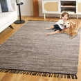 thumbnail image 3 of SAFAVIEH Rag Rug Lacework Distressed Area Rug, Beige/Black, 8' x 10', 3 of 11