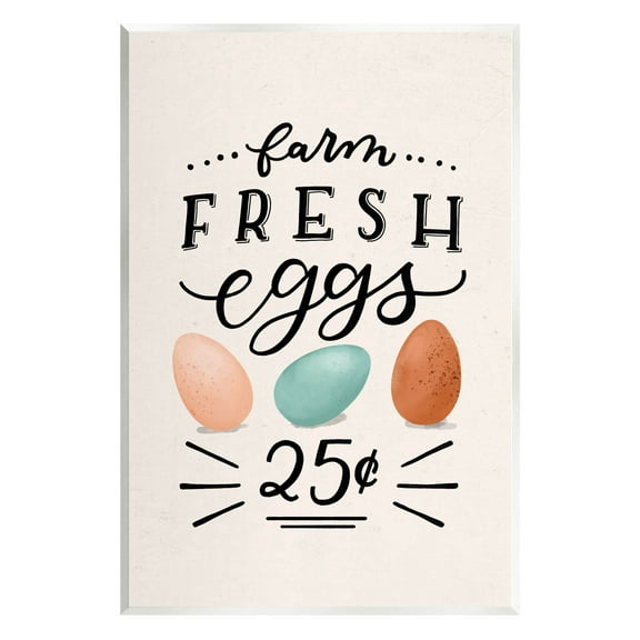 Stupell Industries Farm Fresh Eggs Sign Graphic Art Unframed Art Print Wall Art, Design by Loni Harris