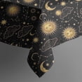 thumbnail image 5 of Black Sun Moon Cloud Star Pattern Square Tablecloth,Waterproof Square Table Cover,Wipeable Spillproof Washable Table Cover for Home Kitchen Party Decor 60"x60"(152x152cm), 5 of 6