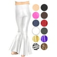 thumbnail image 3 of Stretch Is Comfort Girl's Poly/Spandex Stretch Bell Bottoms Flare Pants Mystique Silver X-Small, 3 of 6