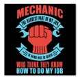 thumbnail image 1 of DistinctInk Custom Bumper Sticker - 4" x 4" Decorative Decal - Black Background - Mechanic Being Nice to Idiots, 1 of 2
