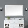 thumbnail image 3 of Maribella 58" Rectangular Bathroom Wood Framed Wall Mirror in White, 3 of 11