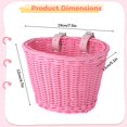 thumbnail image 5 of Kids Bike Basket, Bicycle Front Handlebar Handwoven Wicker Basket Bicycles Basket for Boys Girls Bike Decoration Accessories, 5 of 5