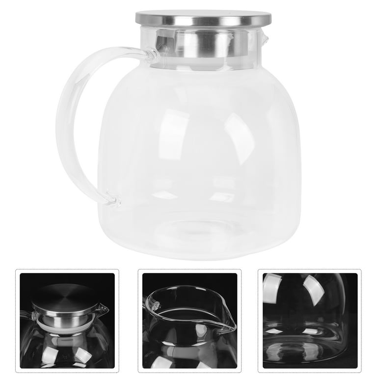 NUOLUX Pitcher Glass Jug Water Carafe Lid Tea Juice Beverage