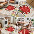 thumbnail image 6 of Area Rug 48×72in, Vintage Color Pencil on Linen Floor Carpet Living Room Rug, Welcome Back to School Non-Slip Welcome Mat Indoor Rugs for Bedroom Dining Room, 6 of 9