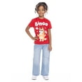 thumbnail image 2 of Bluey Bingo Kids Family Valentine's Day Short Sleeve T-Shirt, Sizes 4-16, 2 of 6