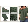 thumbnail image 6 of WellSize Plus Size Women Blouses Lace Long Sleeve Boho Tops Crew Neck Fall Shirts Trendy Tunic Blouses, 6 of 9