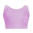 thumbnail image 4 of Sholeno Kids Girls Sparkle Sports Bra Criss Cross Back Gymnastics Yoga Tank Vest Ballet Dance Tops Bralette Light Purple 6, 4 of 6