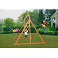 thumbnail image 3 of Trailside Wooden Swingset with Two Swings & Trapeze -  Available in 7 Color Options!, 3 of 5