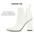 thumbnail image 5 of Journee Collection Womens Neima Pointed Toe Block Heel Ankle Booties, 5 of 6