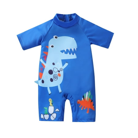 Fesfesfes Toddler Boys Swimwear Kids Boys Cartoon Dinosaur Print Cool ...