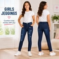 thumbnail image 7 of Real Love Girls’ Jeans – 2 Pack Stretch Denim Pull-On Skinny Fit Jeggings (7-16), size 10, Dark Bows/Medium, 7 of 7