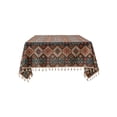 thumbnail image 2 of Fesfesfes Boho Tablecloth for Square Tables,Fringed Edges with Geometric Pattern Tablecloths,Floral Table Cover Cloth Decorative for Kitchen Dining Room, 2 of 6