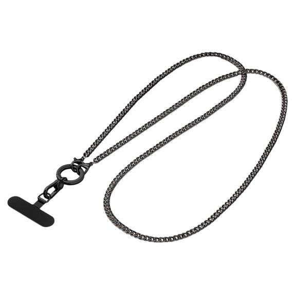 Matsuzay Elegante cordón para teléfono cruzado, cordones para teléfono, teléfono móvil dorado, soporte para teléfono para mujer, cordón Teléfono y Comunicación Negro