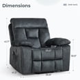 thumbnail image 2 of Bonzy Home Power Lift Recliner Chair with Massage & Heat — Overstuffed Fabric Lift Chair with Hidden Cup Holders & Side Pocket, Gray, 2 of 7
