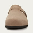 thumbnail image 6 of Litfun Women's Suede Clogs Leather Mules Cork Footbed Sandals Arch Support Potato Shoes with Adjustable Buckle, 6 of 8