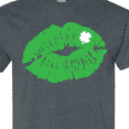 thumbnail image 4 of Inktastic St. Patrick's Day Lucky Lips with White Shamrock T-Shirt, 4 of 5