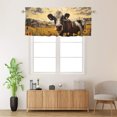 thumbnail image 2 of Cow Sunflower Thermal Insulated Window Curtain Valance Rustic Western Wooden Barn Farm Animal Rod Pocket Window Valance for Living Room Bathroom Bedroom Kitchen 54 by 18 in, 1 Panel, 2 of 6