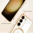 thumbnail image 2 of for Samsung Galaxy S23 Plus 5G Case [Support Magsafe] Love Heart Pattern Magnetic Plating Luxury Elegant Case Camera Protector Soft TPU Shockproof Corner Back Cover -White, 2 of 11