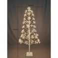 thumbnail image 3 of Hi-Line Gifts Pre-Lit White Artificial Cluster Twig Tree - 5' - Warm White LED Lights, 3 of 4