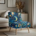 thumbnail image 3 of HELLHERO Fantasy Dolphin Print Armless Accent Chair Protector, Stretch Elastic Bottom Easy to Install Armless Accent Chair Cover for Living Room Dining Room, 3 of 8