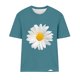 thumbnail image 4 of Camisetas de Mujer Flor Impresión Manga Corta Cuello Redondo Blusa, Ligero Y Casual de las Mujeres Camisetas, 4 of 4