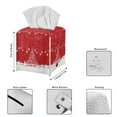 thumbnail image 5 of ZIABUTLE Christmas Tree Tissue Boxes Covers Square Snowflakes Leather Tissue Holders for Decoration Lightweight Tissue Box Cover Case Easy to Clean Paper Towel Box Cover, 5 of 7