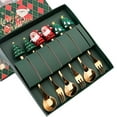 thumbnail image 3 of 6Pcs  Cutlery Kits  Christmas Spoons Forks Set Utensils with Gift Box Flatware Cutlery Set for Kitchen Dessert Daily, 3 of 6