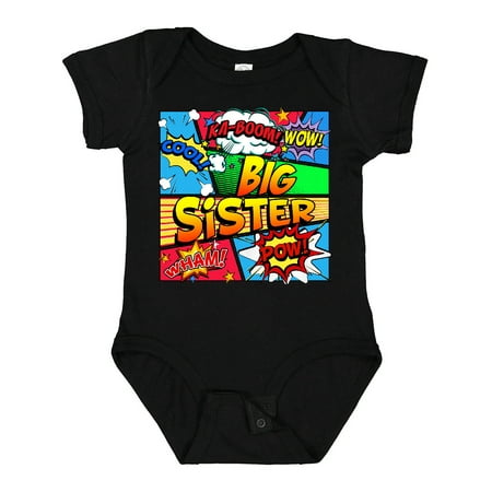 

Inktastic Big Sister Comic Book Gift Baby Girl Bodysuit