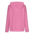 thumbnail image 4 of XPMWRP Women's Hoodies Letter Graphic Sweatshirt Drawstring Casual Long Sleeve Pullover Fashion Winter Warm Oversized Sweatshirt Pink XL, 4 of 9