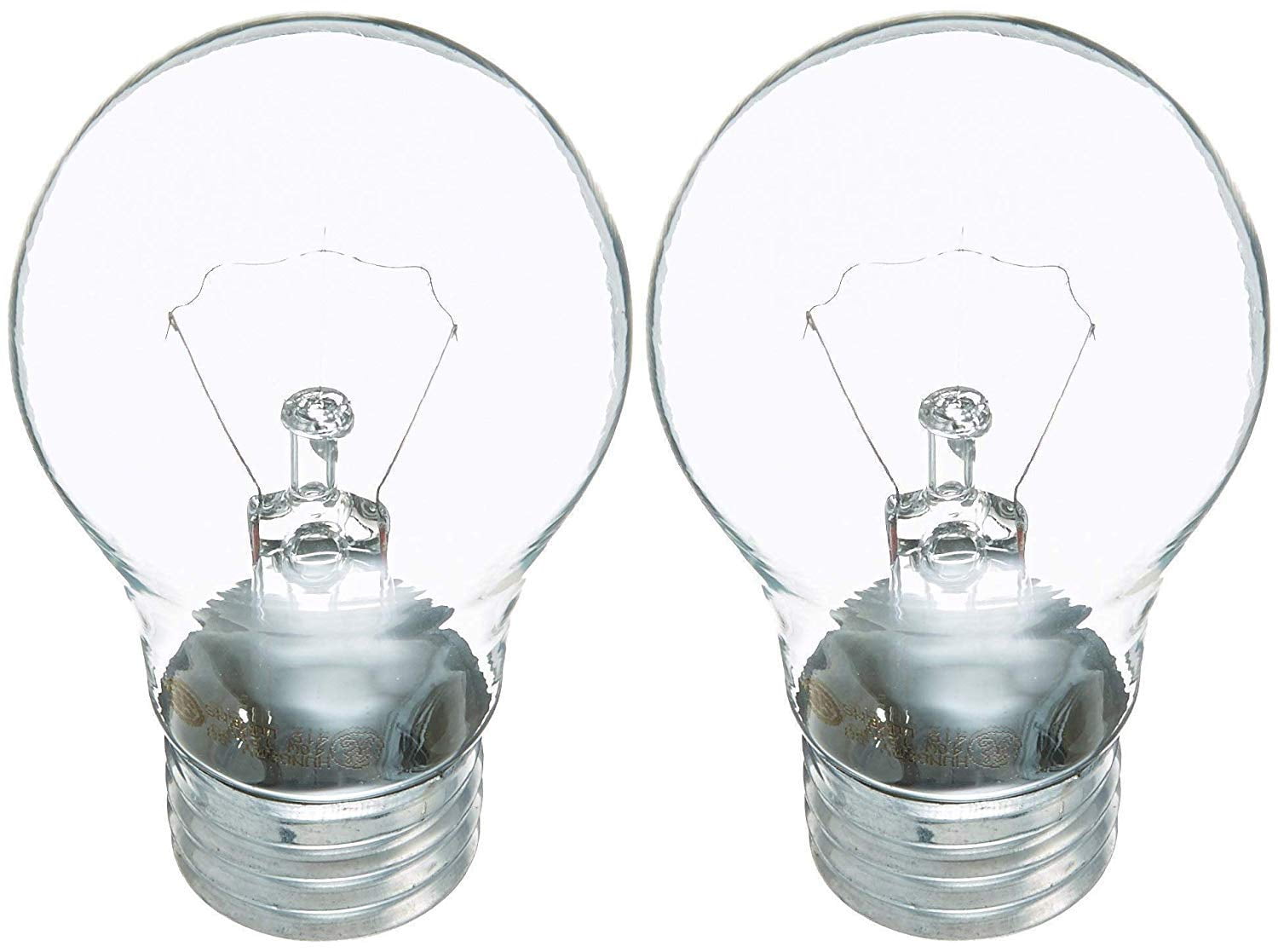 GE 4-Pack 40W A15 Appliance Light Bulbs, Medium Base, 415