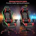 thumbnail image 5 of Goplus Gaming  Recliner Chair w/RGB LED Lights &  Lumbar Support Red, 5 of 12