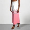 thumbnail image 6 of QIUOMBBP Womens Pencil Long Skirt Elastic High Waist Satin Silk Bodycon Maxi Skirts Summer Casual Streetwear Hot Pink L, 6 of 8
