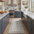 thumbnail image 4 of KUETH 2X10 Machine Washable Runner Rug, Low Pile Non-Slip Backing Carpet for Hallway, Kitchen and Bedroom, Pet-Friendly Vintage Floral Runner Rug, Gray, 4 of 7
